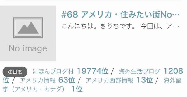 ブログランキングで1位獲得