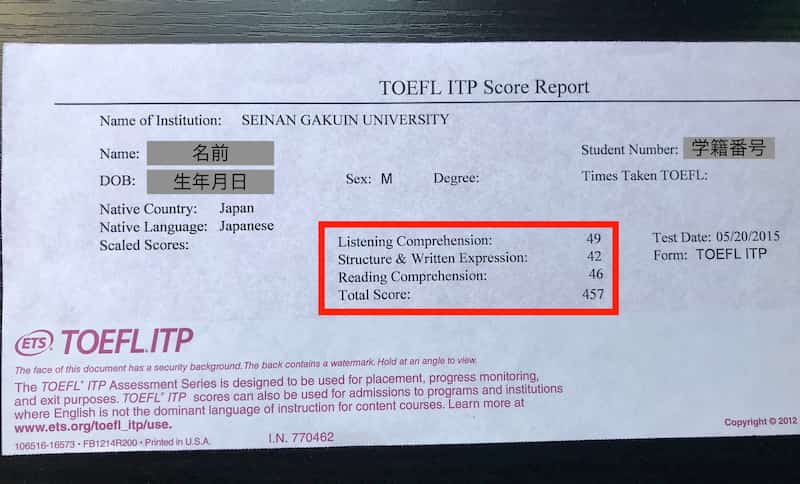 TOEFL ITP 2015年5月
